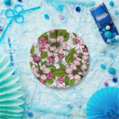 白いリンゴの花 ペーパープレート (パーティー)