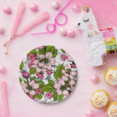 白いリンゴの花 ペーパープレート (パーティー)