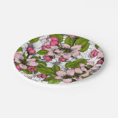 白いリンゴの花 ペーパープレート (アングル)