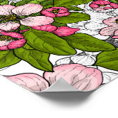 白いリンゴの花 ポスター (角)