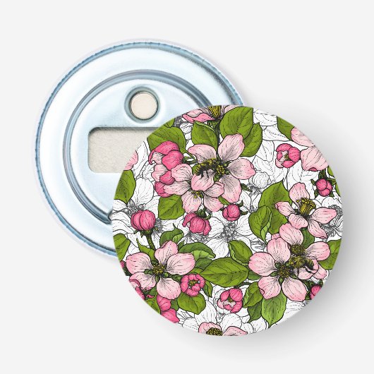 白いリンゴの花 栓抜き (正面)