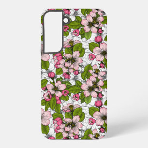 白いリンゴの花 SAMSUNG GALAXY S22+ケース