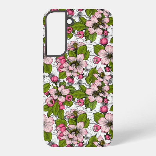 白いリンゴの花 SAMSUNG GALAXYケース (裏面)