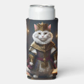 白いルネッサンスの猫 スリム缶クーラー (Seltzer正面)