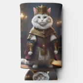 白いルネッサンスの猫 スリム缶クーラー (裏面)
