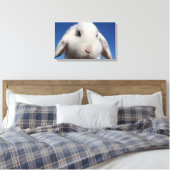 白いループ キャンバスプリント (インサイチュ (寝室))