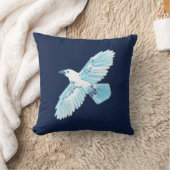 白いレイベン クッション (ブランケット)