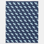 白いレイベン フリースブランケット (正面)