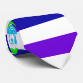 白いレインボータイ(水平ストライプ) ネクタイ (ロール)