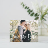 白いレタリング写真はがきを保存 案内ポストカード (スタンド正面)