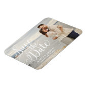 白いレターオーバーレイ |日付マグネットの保存 マグネット (左側)