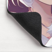 白いレディーネコ マウスパッド (コーナー)