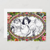 白いレディーレッドリンゴ |絵葉書© ポストカード (正面/裏面)