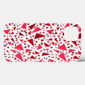 白いレトロな背景に赤い深紅の三角形 Case-Mate iPhoneケース (裏面 (横))