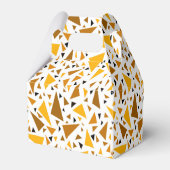 白いレトロ背景に黄色い茶色の三角形 フェイバーボックス (裏面サイド)