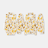 白いレトロ背景に黄色い茶色の三角形 フェイバーボックス (折り畳みなし)