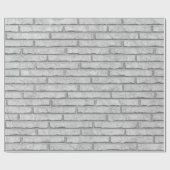 白いレンガ壁 ラッピングペーパー (フラット)