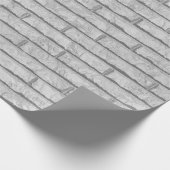 白いレンガ壁 ラッピングペーパー (角)