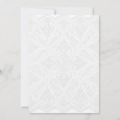 白いレースと花 セーブザデート (裏面)