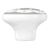 白いレースのよう切り出しが灰色の顔 セラミックノブ (側面)