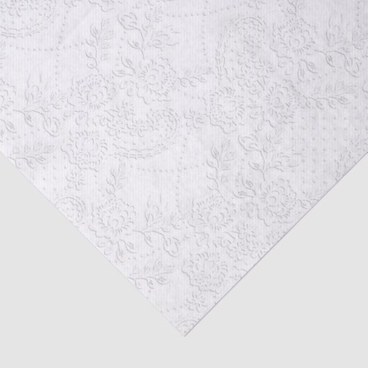 白いレースのエンボスの一見のティッシュペーパーの白 薄葉紙 (詳細)