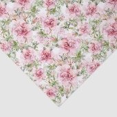 白いレースのピンクのバラのギフトバッグの一致のティッシュ 薄葉紙 (詳細)