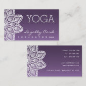 白いレースのヨガのロイヤリティカード ロイヤリティカード (正面/裏面)