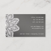 白いレースのヨガ 名刺 (裏面)