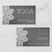 白いレースのヨガ 名刺 (正面/裏面)