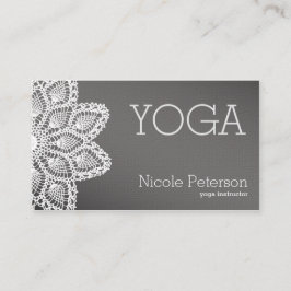 白いレースのヨガ 名刺