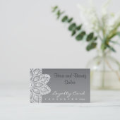 白いレースのロイヤリティカード毛および美容院 ロイヤリティカード (スタンド正面)