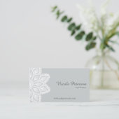 白いレースの専門の名刺 名刺 (スタンド正面)