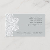 白いレースの専門の名刺 名刺 (裏面)