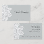 白いレースの専門の名刺 名刺 (正面/裏面)