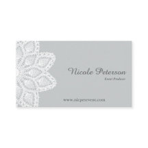 白いレースの専門の名刺