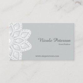 白いレースの専門の名刺 名刺