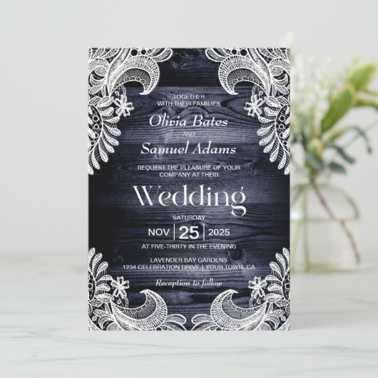 白いレースの木が全結婚体に 招待状 (スタンド正面)