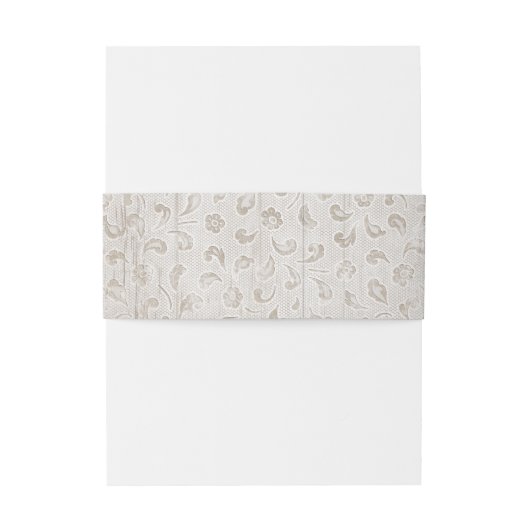 白いレースの木の素朴な田舎結婚式 招待状ベリーバンド (裏面例)