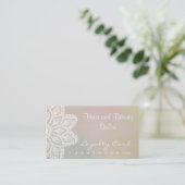 白いレースの毛および美容院のロイヤリティカード ロイヤリティカード (スタンド正面)