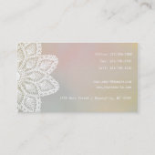 白いレースの毛および美容院のロイヤリティカード ロイヤリティカード (裏面)