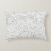 白いレースの背景 アクセントクッション (正面)