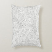 白いレースの背景 アクセントクッション (正面(垂直))