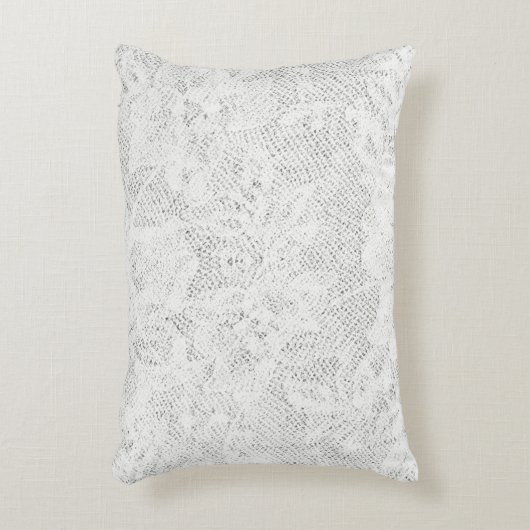 白いレースの背景 アクセントクッション (正面(垂直))