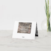 白いレースの黒のモダンなゴシックは感謝していしています サンキューカード (裏面)