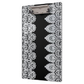 白いレースは黒に対して敏感なボーダーを形作ります クリップボード (左)