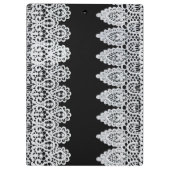 白いレースは黒に対して敏感なボーダーを形作ります クリップボード (裏面)