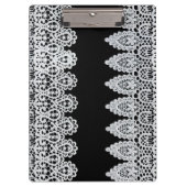 白いレースは黒に対して敏感なボーダーを形作ります クリップボード (正面)