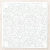 白いレース1 ガラスコースター (裏面)