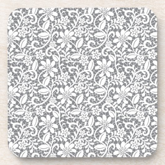 白いレース1 コースター (正面)