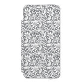 白いレース1 INCIPIO iPhoneウォレットケース (フォリオ 正面)